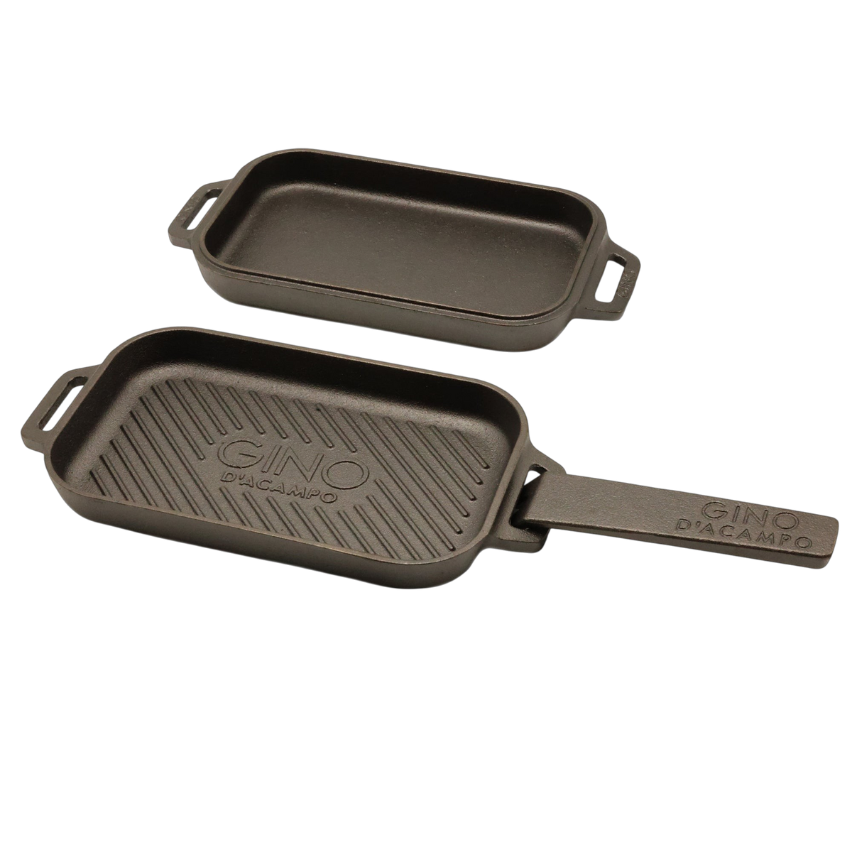 Gino Cast Iron Griddle Pan & Skillet Pan Set
