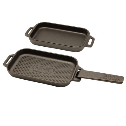 Gino Cast Iron Griddle Pan & Skillet Pan Set
