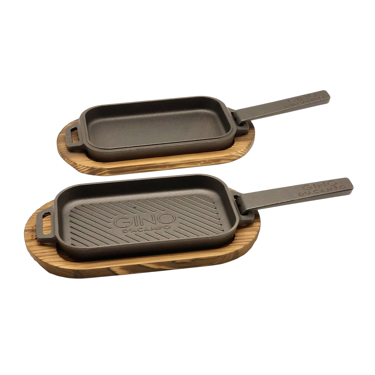 Gino Cast Iron Griddle Pan & Skillet Pan Set